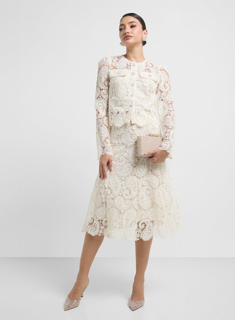 Khizana Lace Top & Skirt Set  - Image 5