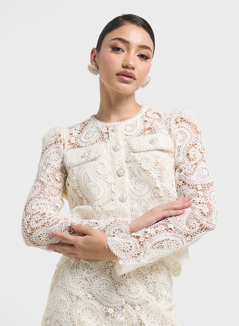 Khizana Lace Top & Skirt Set  - Image 3