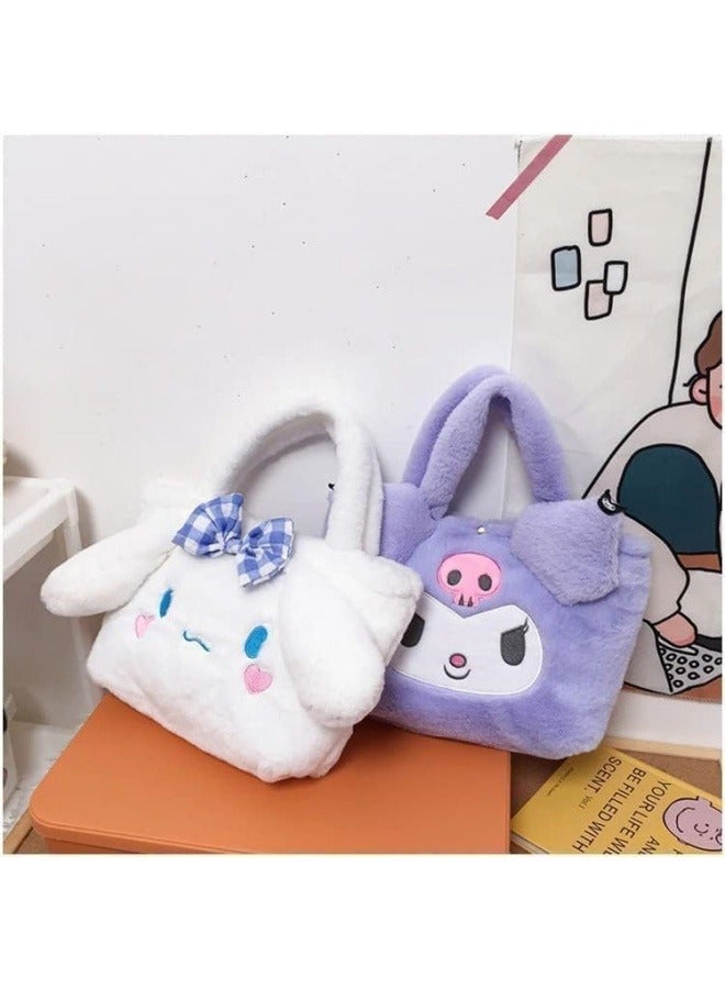 GRUCIY Kawaii Cinnamoroll Sanrio Plush Bag My Melody Anime Handbags Kt Cat Purin Dog Kuromi Plushie Handbag for Girls - Image 5