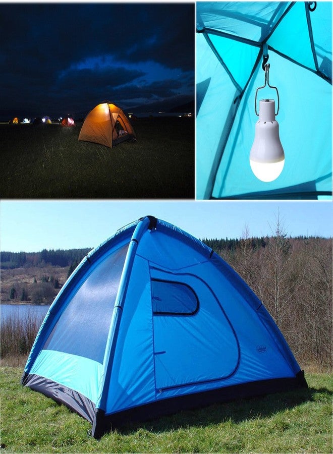 ABZXT Solar Powered Lamp Remote Control Portable Led Bulb Lights Solar Energy Panel Led Lighting for Camp Tent Night Fishing Emergency Lights Flash 350LM(Pack of 2+Remote Control) - Image 3
