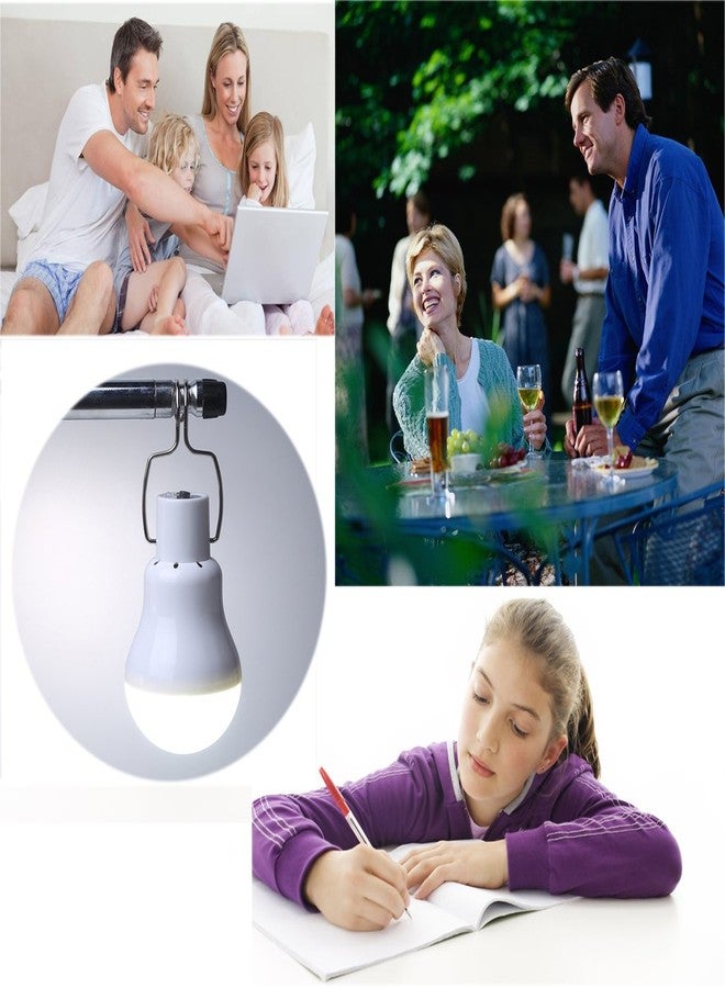 ABZXT Solar Powered Lamp Remote Control Portable Led Bulb Lights Solar Energy Panel Led Lighting for Camp Tent Night Fishing Emergency Lights Flash 350LM(Pack of 2+Remote Control) - Image 2