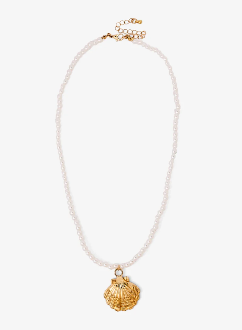 Ginger Gold Accent Beach Layered Necklace