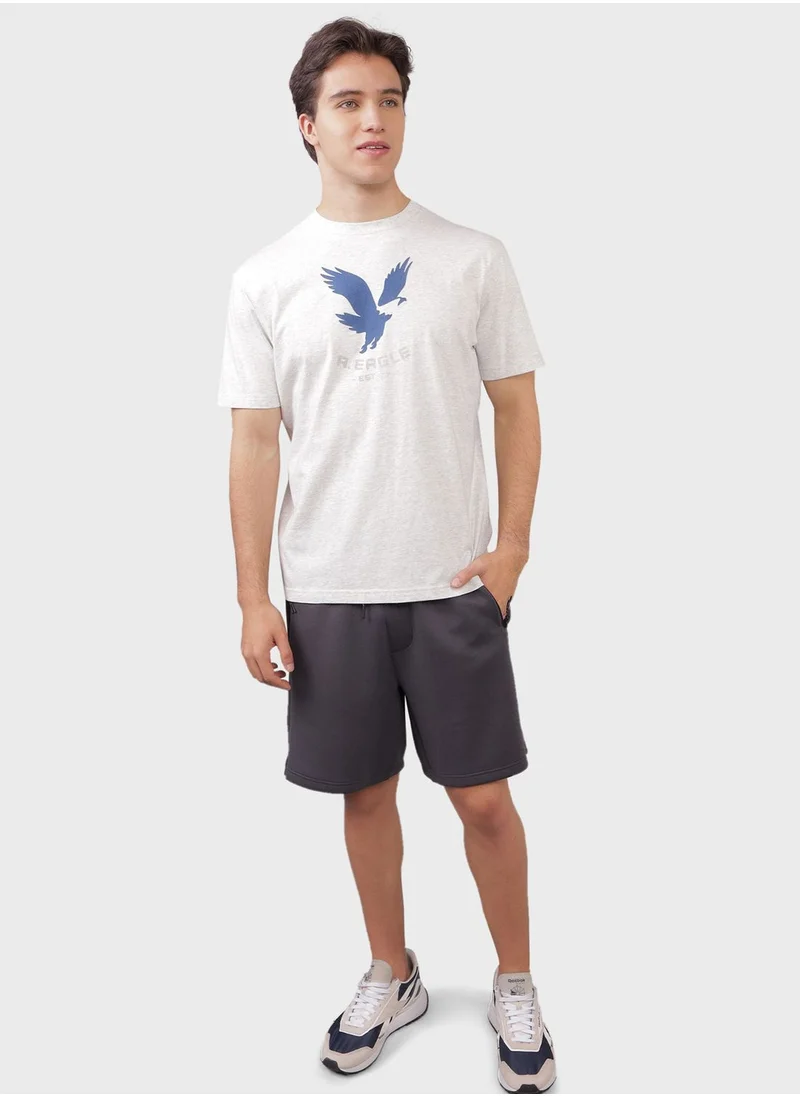 امريكان ايجل Logo Detail Crew Neck T-Shirt