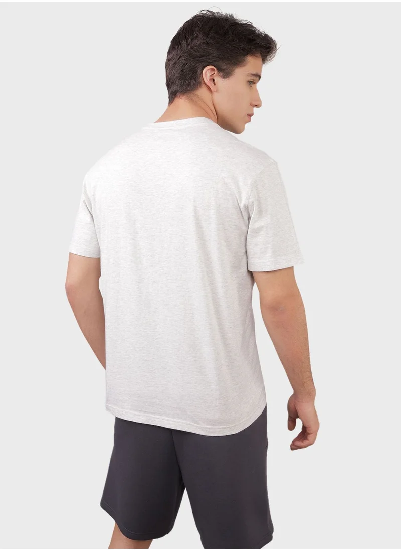 امريكان ايجل Logo Detail Crew Neck T-Shirt