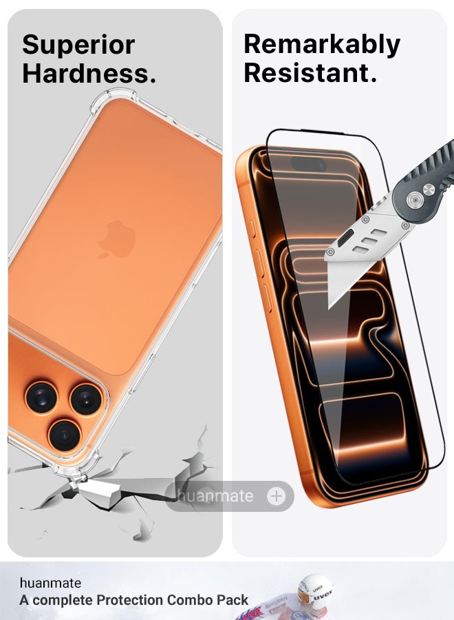 3 in 1 Apple iPhone 17 Pro Protection Pack - Ultra Clear Shockproof Case, Edge-to-Edge Screen Protector & Camera Lens Protector, 360 Degree Full Body Protection for Apple iPhone 17 Pro - view 5