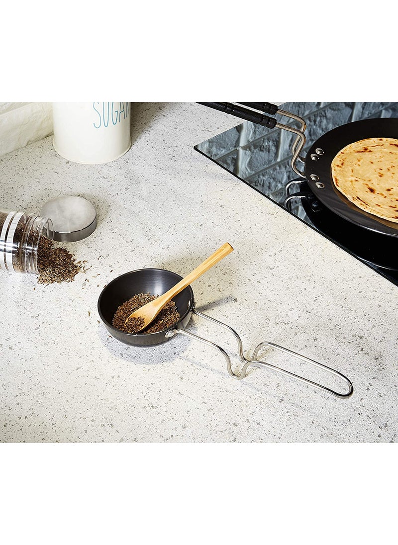 Pass Pass pass pass Aluminium Tadka Pan with Steel Handle Tadka Pan  - Image 2