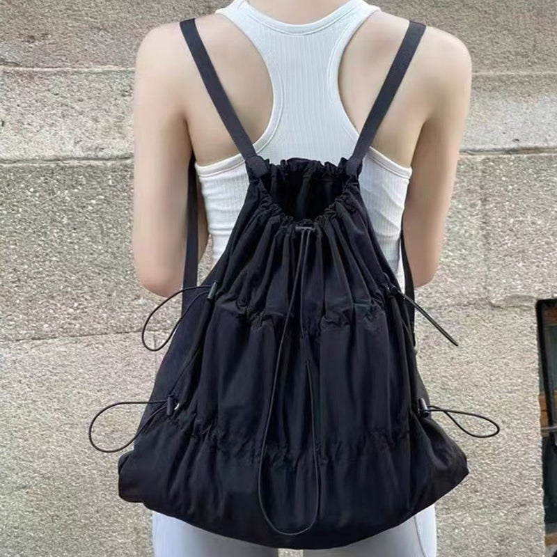 Waterproof Nylon Drawstring Backpack Large Capacity Unisex Casual - Image 1