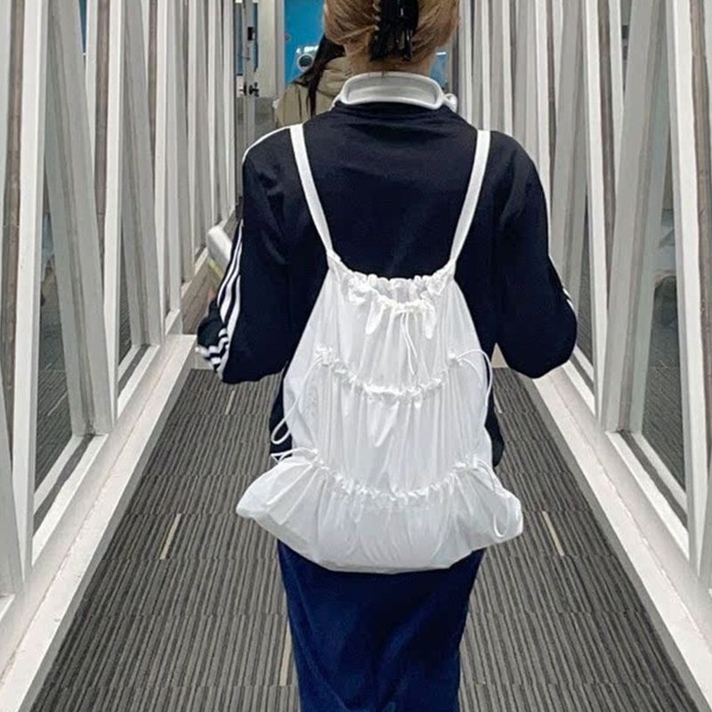 Waterproof Nylon Drawstring Backpack Large Capacity Unisex Casual - Image 4