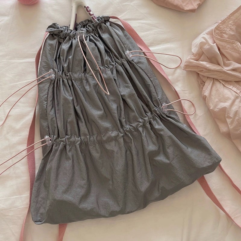 Waterproof Nylon Drawstring Backpack Large Capacity Unisex Casual - Image 2