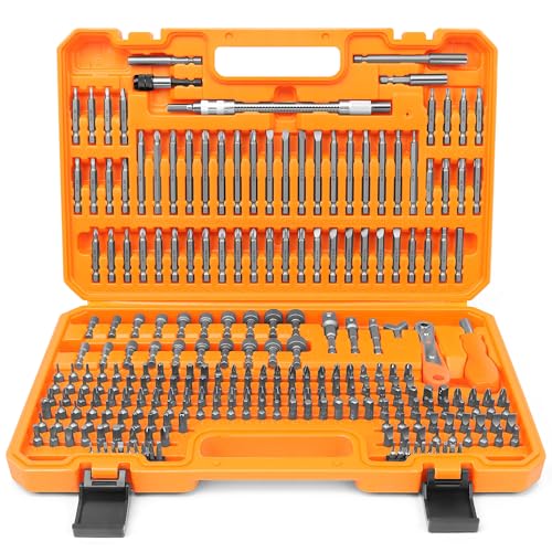 Amartisan 258-Piece Ultimate Screwdriver Bit Set, Chrome Vanadium Steel Driver Bit Set, Security bit set, Includes Bits Holder, Nut Driver, etc (Orange) - Image 1