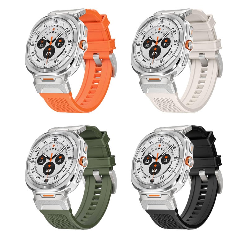 Adjustable Smartwatch Band Compatible with Samsung Galaxy Watch 7 with Fit Replacement Strap for Daily Wear in Black - Image 4