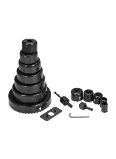 TOOLBUX TOOLBUX 16Pc Hole Saw Cutting Set Kit for Wood Timber PVC Plasterboard 19127mm Carbon Steel Round Cutter with Hex Key Pilot Drill and Arbors Heat Treated High Precision Durable Blades  - Image 1
