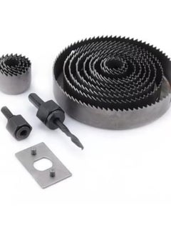 TOOLBUX TOOLBUX 16Pc Hole Saw Cutting Set Kit for Wood Timber PVC Plasterboard 19127mm Carbon Steel Round Cutter with Hex Key Pilot Drill and Arbors Heat Treated High Precision Durable Blades  - Image 2