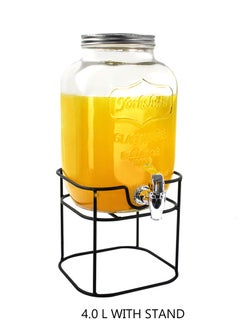 Generic Home Smart Juice Dispenser with Stand Cold Water Pitcher with Tap and Air Tight Lid Cocktail Barrel 4 Liter  - Image 2