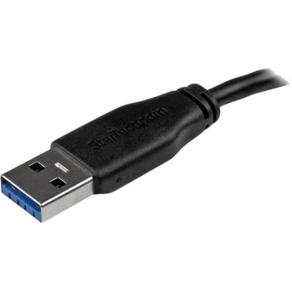 StarTech.com 15cm 6in Short Slim USB 3.0 A to Micro B Cable M/M - Mobile Charge Sync USB 3.0 Micro B Cable for Smartphones and Tablets (USB3AUB15CMS) - Image 4
