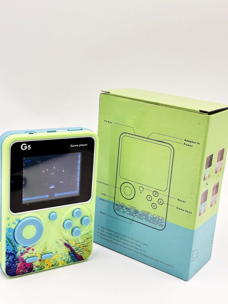 Derovan G5 Retro Handheld Game Console – 500 Classic Games, Pocket-Sized, 3″ LCD, Rechargeable, TV Output - Image 5
