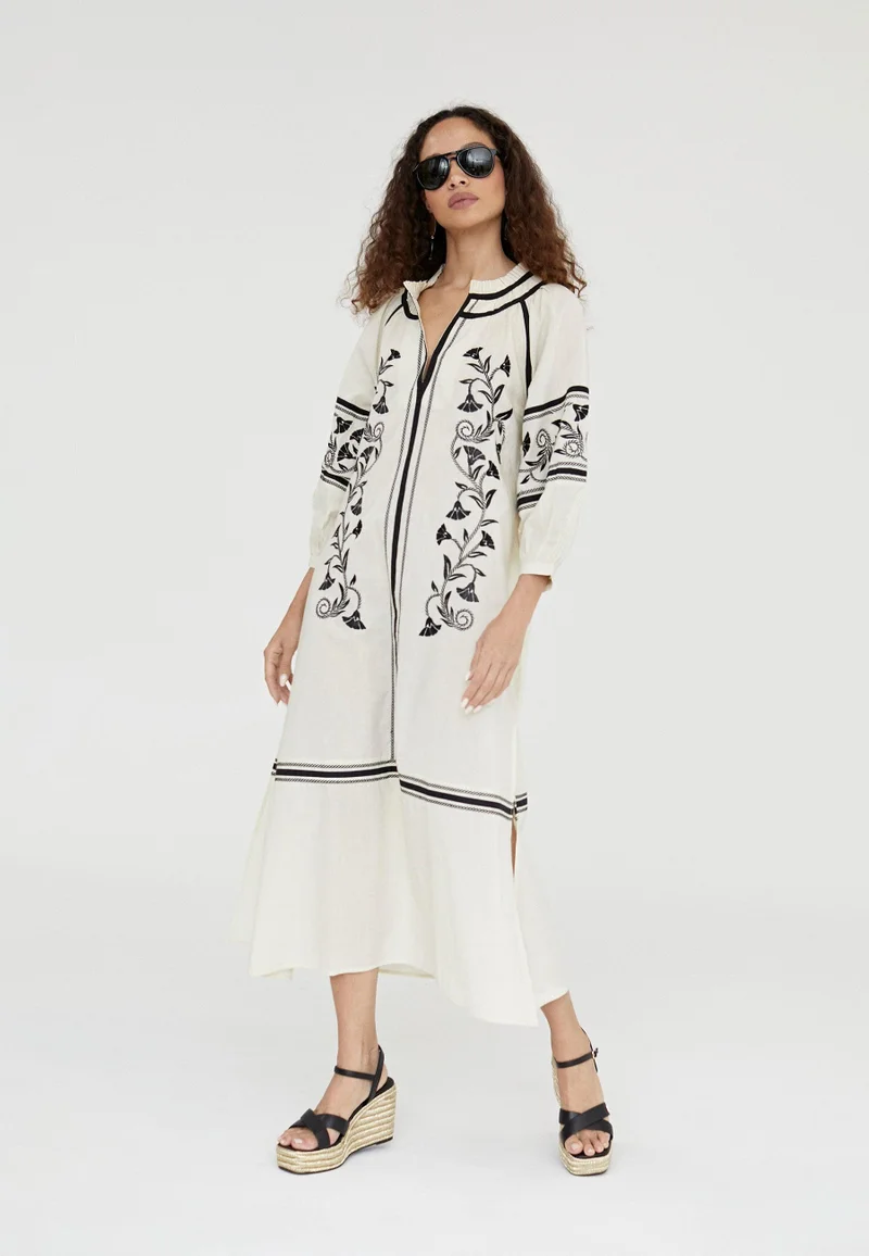 Lola Casademunt Embroidered Cotton Dress