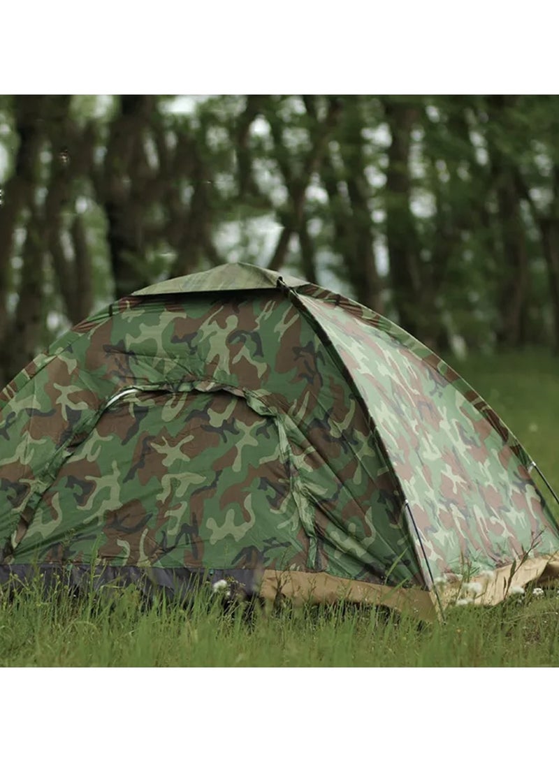 BLOOMING TIME Outdoor Camouflage Tent for 2 People - Durable Single Camping & Mountaineering Tent, Mosquito Net - Image 4