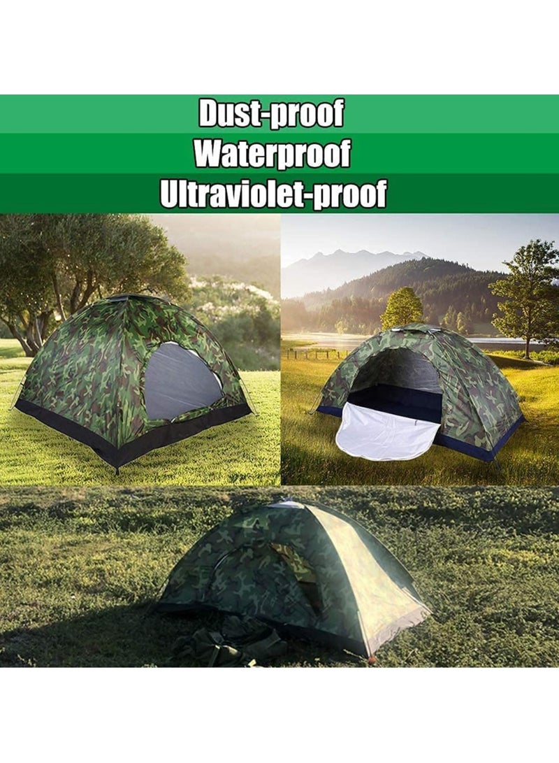 BLOOMING TIME Outdoor Camouflage Tent for 2 People - Durable Single Camping & Mountaineering Tent, Mosquito Net - Image 5