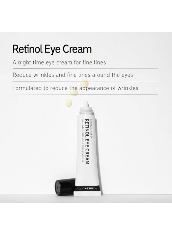 The INKEY List Retinol Eye Cream 15ml, Reduce Wrinkles and Fine Lines, Night Cream, Vegan Friendly, Suitable For All Skin Types