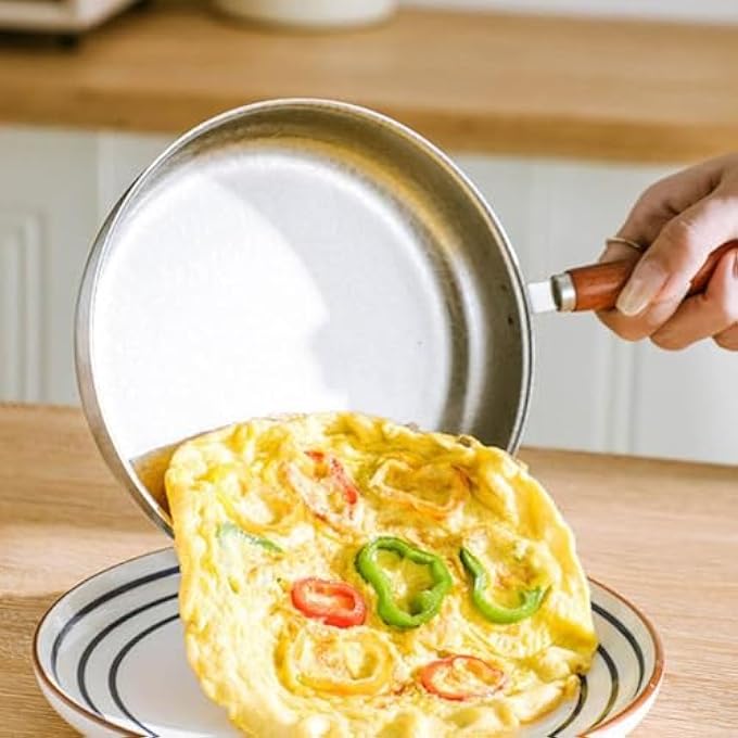 KASTWAVE 12Cm Nonstick Mini Frying Pan For Eggs And Pancakes Small Portable Skillet With Handle Ideal For Kitchen Cooking Camping Travel Lightweight Small Saucepan Cookware - Image 3