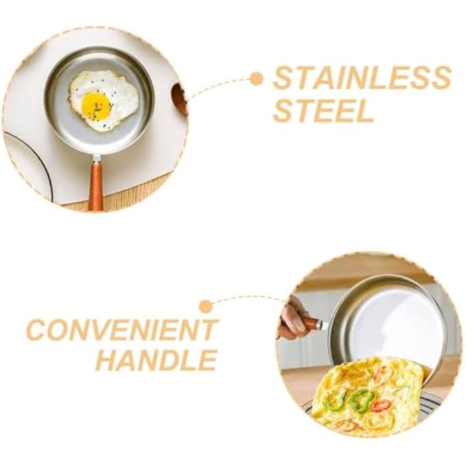 KASTWAVE 12Cm Nonstick Mini Frying Pan For Eggs And Pancakes Small Portable Skillet With Handle Ideal For Kitchen Cooking Camping Travel Lightweight Small Saucepan Cookware - Image 5