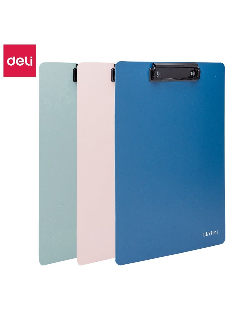 Deli EF403 Clipboard 1 piece, A4 Blue/Green/Pink 鈥?Ideal for Office, School, and Organization - Image 1