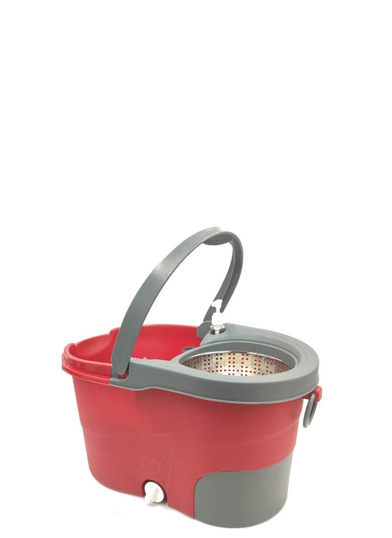 TETRA MAKS - 360 Degree Rotating Magic Mop Set With Red Bucket - Image 1