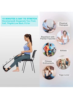 Peachjoy Stretch Band, Yoga Foot Stretching Strap, Calf Stretcher, for Plantar Fasciitis, Heel Spurs, Foot Drop, Achilles Tendonitis Hamstring, Physical Therapy Stretch Assist  - Image 2