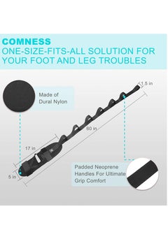 Peachjoy Stretch Band, Yoga Foot Stretching Strap, Calf Stretcher, for Plantar Fasciitis, Heel Spurs, Foot Drop, Achilles Tendonitis Hamstring, Physical Therapy Stretch Assist  - Image 4