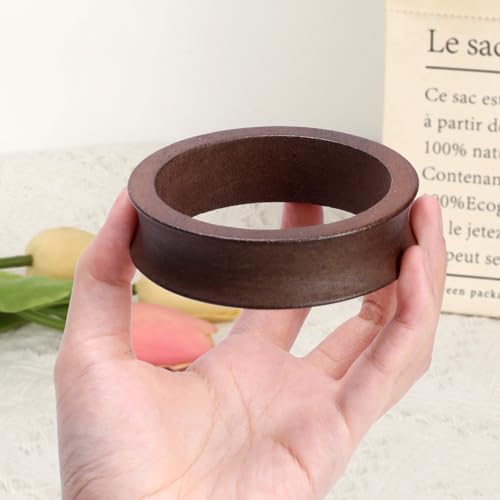 JUXYES Wooden Sphere Holder Display Stand, 3 Pack Large Wood Sport Ball Stand, Simple Round Display Easel Stands for Soccer Ball, Footballs, Baseball, Tolleyball, Basketball, Rugby, 72mm - Image 4