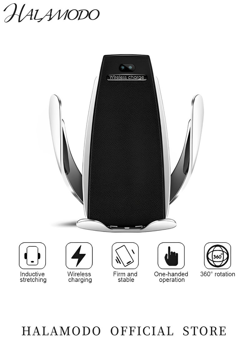 HALAMODO Wireless Car Charger Automotive Electric Induction 10W Car Vent Mount Bracket Fast Charging Auto-Clamping Car Phone Holder Suitable for Most Mobile Phone Models  - Image 2