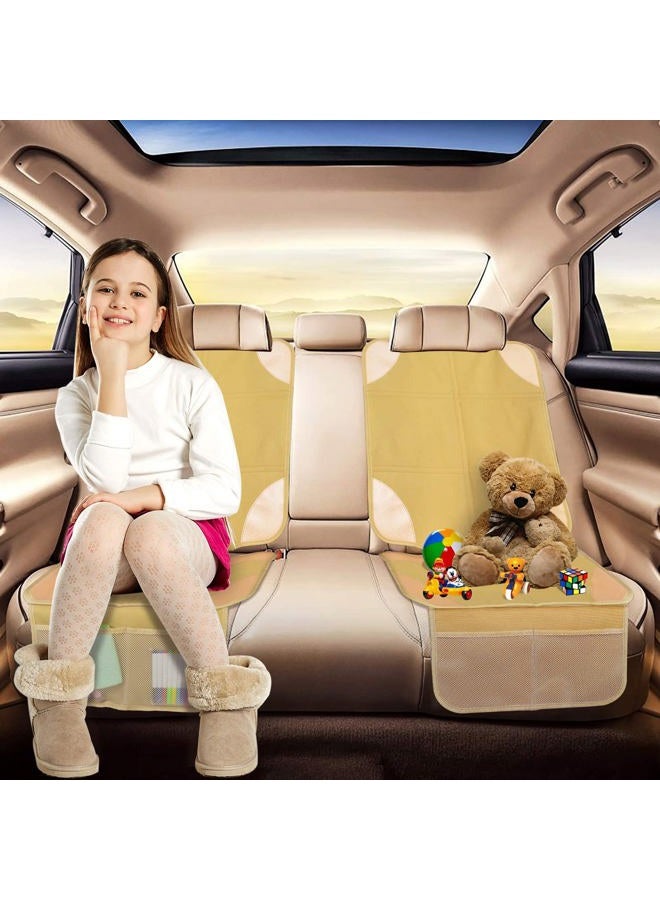 Evarne Car Seat Protector, Non-Slip Backing Will Not Leave Imprint, Waterproof Thicker Car Seat Cover for SUV, Sedan, Truck, Leather Seat Protector (Ochre) - Image 5