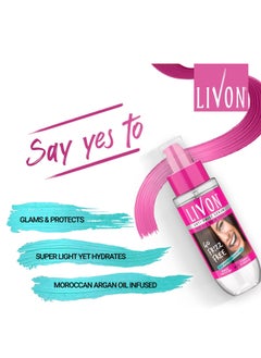 Livon Livon Hair Serum for Men & Women | Frizz-free, stronger and shinier hair | Sulphate & Paraben free| For All Hair Types | Lightweight & Non Greasy | Enriched with Argan Oil & Vitamin E | 3.3 Fl.Oz  - Image 2