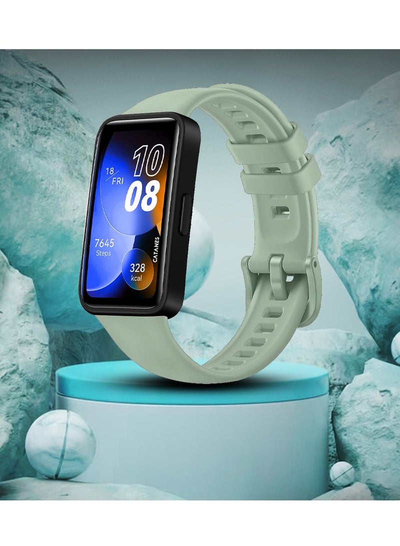 CATANES Huawei Band 8 and Band 9 Watch Band for Men Women Sport Watch Strap Lightweight Silicone Replacement Band Light Blue - Image 4