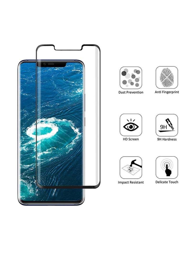 DUSALA Huawei Mate 30 Pro Screen Protector HD Clear Full Coverage 9H Hardness Scratch Resist Tempered Glass Protective Film for [2-Pack ] - Image 2