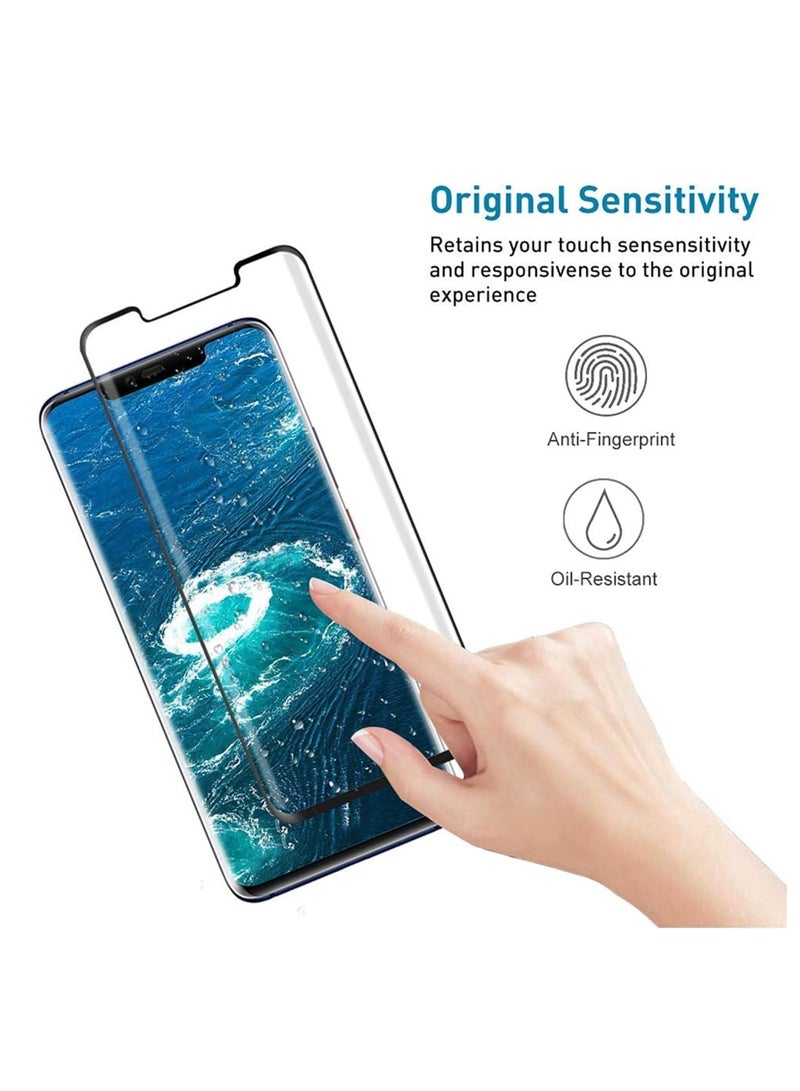 DUSALA Huawei Mate 30 Pro Screen Protector HD Clear Full Coverage 9H Hardness Scratch Resist Tempered Glass Protective Film for [2-Pack ] - Image 4