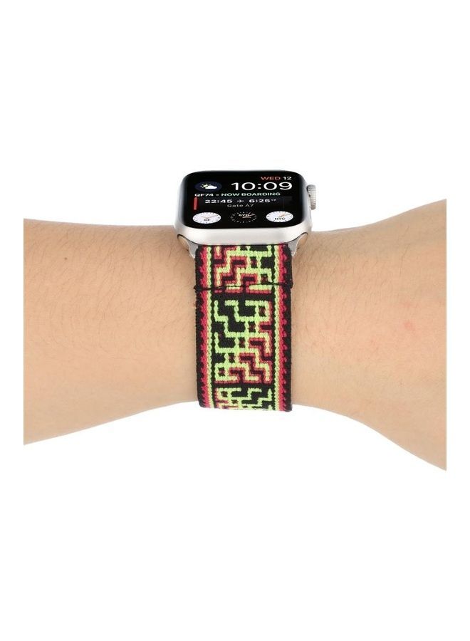 NIBEMINENT Replacement Watchband For Apple Watch Series 7 45mm/6 & SE 5 4 44mm/3 2 1 42mm Multicolour - Image 4