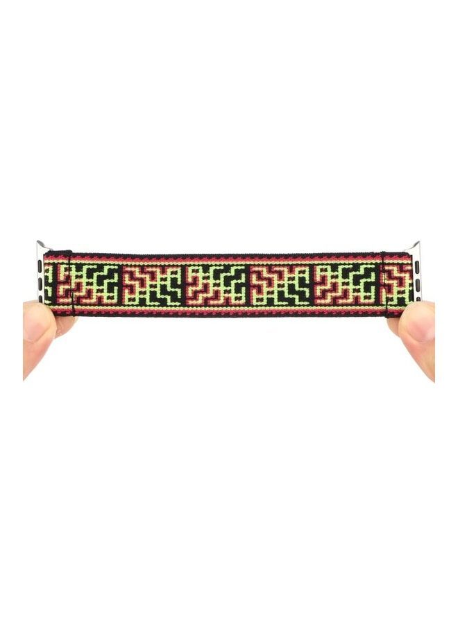 NIBEMINENT Replacement Watchband For Apple Watch Series 7 45mm/6 & SE 5 4 44mm/3 2 1 42mm Multicolour - Image 5