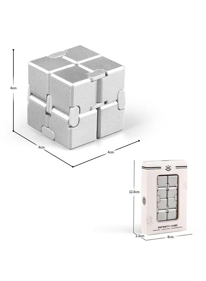 مكعب فديت جديد نسخة ألعاب أصابع فديت - مكعب اللانهاية المعدني للبريم لتخفيف التوتر والقلق / اضطراب فرط الحركة وتشتت الانتباه، هدايا حسية فائقة المتانة للبالغين والمراهقين والأطفال - Image 2