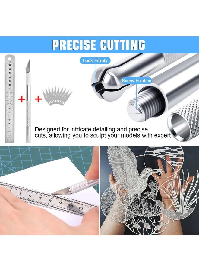 OFNMY Professional 53 PCS Gundam Model Tools Kit Hobby Building Tools Craft Set Gundam Modeler Basic Tools for Basic Model Building, Repairing and Fixing - Image 4