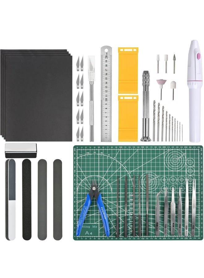 OFNMY Professional 53 PCS Gundam Model Tools Kit Hobby Building Tools Craft Set Gundam Modeler Basic Tools for Basic Model Building, Repairing and Fixing - Image 1