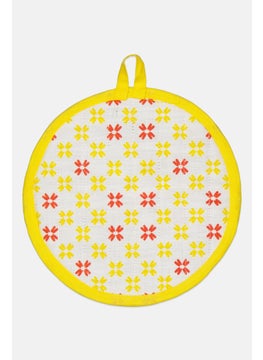 Sttelli Floral Pattern Bloom Pot Holder, Yellow  - Image 1