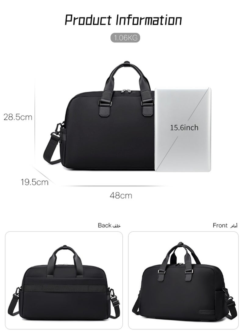 ARCTIC HUNTER Travel Duffle Bag, Large Business College Hand Carry Bag with Laptop and Tablet Compartment, Black  - Image 3