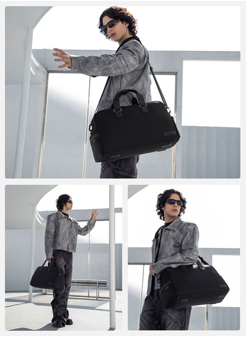 ARCTIC HUNTER Travel Duffle Bag, Large Business College Hand Carry Bag with Laptop and Tablet Compartment, Black  - Image 2