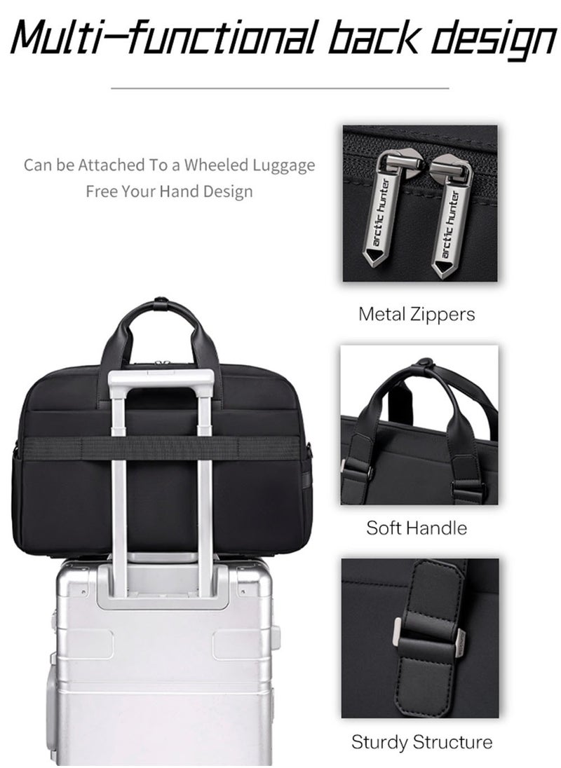 ARCTIC HUNTER Travel Duffle Bag, Large Business College Hand Carry Bag with Laptop and Tablet Compartment, Black  - Image 5