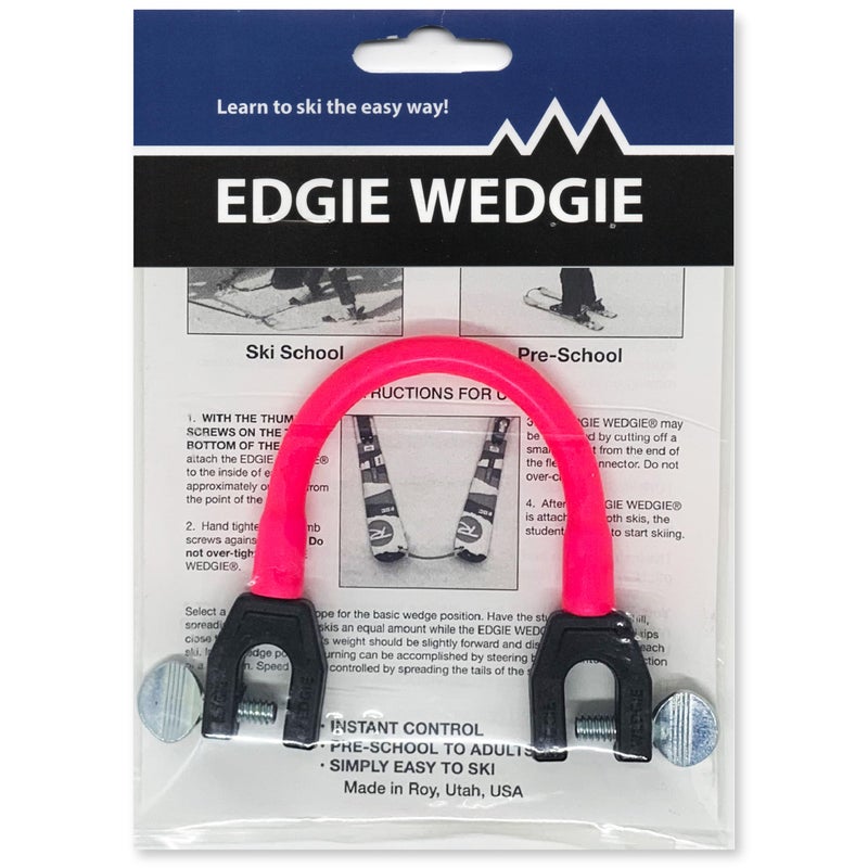 Edgie Wedgie - The Original Kids Ski Tip Connector (Pink) - Image 1