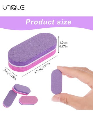 20Pcs Mini Nail Buffers 100/180 Grit Sponge Nail Files Double Sided Nail buffers Bulk Buffing Blocks Professional Manicure Set for Acrylic Nails Natural Nails Buff Manicure Tools - view 2