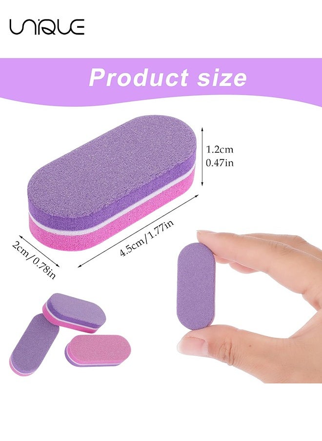 Unique - 20Pcs Mini Nail Buffers 100/180 Grit Sponge Nail Files Double Sided Nail buffers Bulk Buffing Blocks Professional Manicure Set for Acrylic Nails Natural Nails Buff Manicure Tools - Image 1