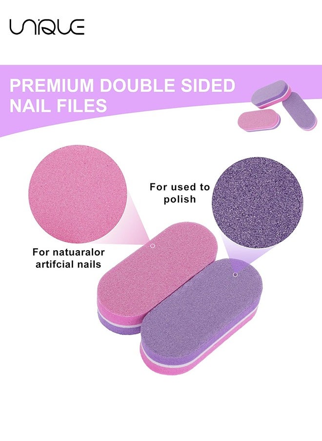 Unique - 20Pcs Mini Nail Buffers 100/180 Grit Sponge Nail Files Double Sided Nail buffers Bulk Buffing Blocks Professional Manicure Set for Acrylic Nails Natural Nails Buff Manicure Tools - Image 1